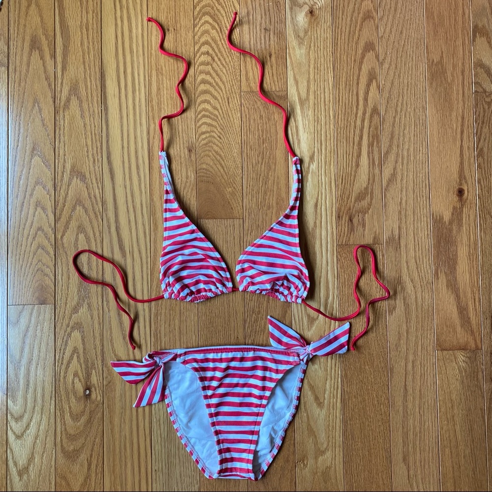 Red/White Stripe Bikini